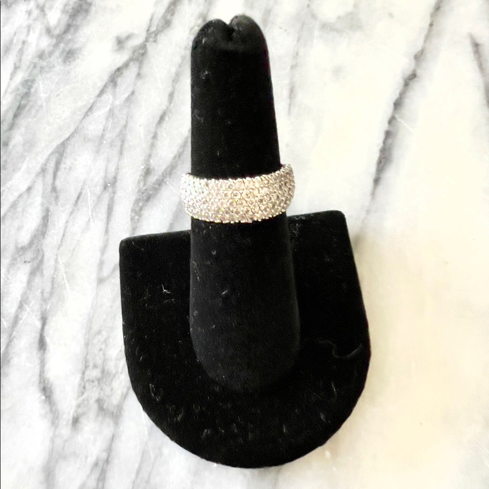 Sterling Silver & CZ Band Ring